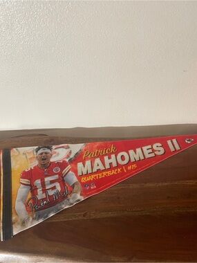 Patrick Mahomes II Kansas City Chiefs NFL 30” Premium Felt Pennant Wall Banner